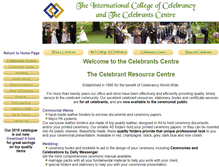 Tablet Screenshot of celebrantcentre.com.au